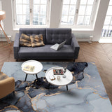 Grey Marble Texture in Phnom Penh Right Angle Felt Rugs - LeobonZone