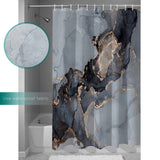 Grey Marble Texture in Phnom Penh Waterproof Durable Shower Curtain - LeobonZone