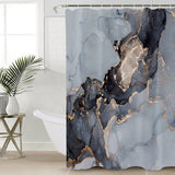 Grey Marble Texture in Phnom Penh Waterproof Durable Shower Curtain - LeobonZone