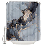 Grey Marble Texture in Phnom Penh Waterproof Durable Shower Curtain - LeobonZone