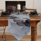 Grey Marble Texture in Phnom Penh Table Runner Place Mats Sharp Angle - LeobonZone