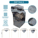 Grey Marble Texture in Phnom Penh Table Runner Place Mats Sharp Angle - LeobonZone