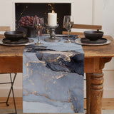 Grey Marble Texture in Phnom Penh Table Runner Place Mats - LeobonZone