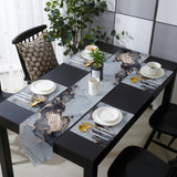 Grey Marble Texture in Phnom Penh Table Flag And Table Mat Suit Sharp angle