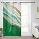 Green Watercolor Gradient Marble Texture window curtains - LeobonZone