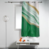 Green Watercolor Gradient Marble Texture window curtains - LeobonZone