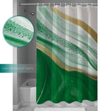 Green Watercolor Gradient Marble Texture Waterproof Durable Shower Curtain - LeobonZone