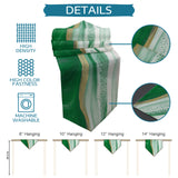 Green Watercolor Gradient Marble Texture Table Runner Place Mats Sharp Angle - LeobonZone