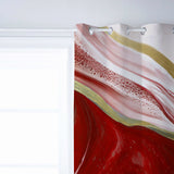 Red Watercolor Gradient Marble Texture window curtains - LeobonZone