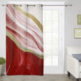 Red Watercolor Gradient Marble Texture window curtains