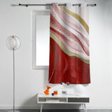 Red Watercolor Gradient Marble Texture window curtains - LeobonZone