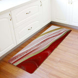 Red Watercolor Gradient Marble Texture Leather Doormat - LeobonZone