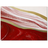 Red Watercolor Gradient Marble Texture Right Angle Felt Rugs - LeobonZone