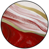 Red Watercolor Gradient Marble Texture Circular Felt Rugs - LeobonZone