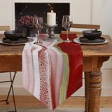 Red Watercolor Gradient Marble Texture Table Runner Place Mats Sharp Angle - LeobonZone