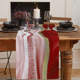 Red Watercolor Gradient Marble Texture Table Runner Place Mats - LeobonZone