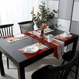 Red Watercolor Gradient Marble Texture Table Flag And Table Mat Suit Sharp angle - LeobonZone