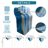 Deep Blue Watercolor Gradient Marble Texture Table Runner Place Mats Sharp Angle - LeobonZone