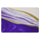 Purple Watercolor Gradient Marble Texture Leather Doormat - LeobonZone