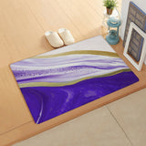 Purple Watercolor Gradient Marble Texture Leather Doormat