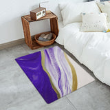 Purple Watercolor Gradient Marble Texture Leather Doormat - LeobonZone