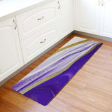 Purple Watercolor Gradient Marble Texture Leather Doormat - LeobonZone