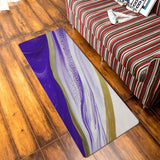 Purple Watercolor Gradient Marble Texture Leather Doormat - LeobonZone