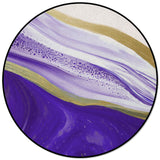 Purple Watercolor Gradient Marble Texture Circular Felt Rugs - LeobonZone