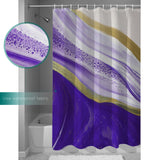 Purple Watercolor Gradient Marble Texture Waterproof Durable Shower Curtain - LeobonZone