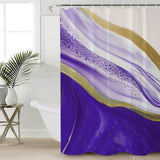 Purple Watercolor Gradient Marble Texture Waterproof Durable Shower Curtain - LeobonZone