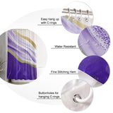 Purple Watercolor Gradient Marble Texture Waterproof Durable Shower Curtain - LeobonZone