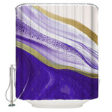 Purple Watercolor Gradient Marble Texture Waterproof Durable Shower Curtain - LeobonZone
