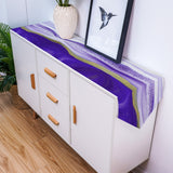 Purple Watercolor Gradient Marble Texture Table Runner Place Mats Sharp Angle - LeobonZone