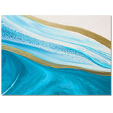 Blue Watercolor Gradient Marble Texture Right Angle Felt Rugs - LeobonZone
