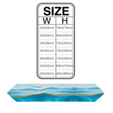Blue Watercolor Gradient Marble Texture Table Runner Place Mats Sharp Angle - LeobonZone