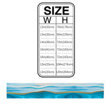 Blue Watercolor Gradient Marble Texture Table Runner Place Mats - LeobonZone