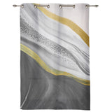 Grey Watercolor Gradient Marble Texture window curtains - LeobonZone