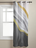 Grey Watercolor Gradient Marble Texture window curtains - LeobonZone