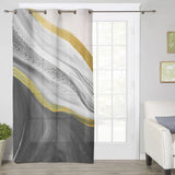 Grey Watercolor Gradient Marble Texture window curtains