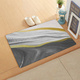 Grey Watercolor Gradient Marble Texture Leather Doormat - LeobonZone