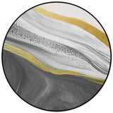 Grey Watercolor Gradient Marble Texture Circular Felt Rugs - LeobonZone