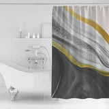 Grey Watercolor Gradient Marble Texture Waterproof Durable Shower Curtain