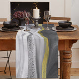 Grey Watercolor Gradient Marble Texture Table Runner Place Mats - LeobonZone