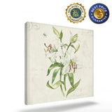 Vintage country plants lilies Canvas painting - LeobonZone