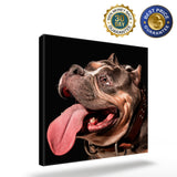 Bully bulldog close-up Canvas painting - LeobonZone