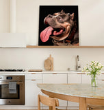 Canvas wall art bully bulldog close-up Canvas painting