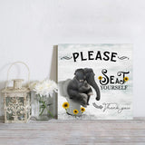 Funny elephant sitting on the toilet Canvas painting - LeobonZone