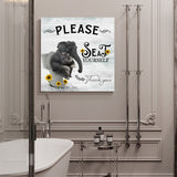 Funny elephant sitting on the toilet Canvas painting - LeobonZone