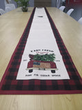 ILYBEEN Red lattice farm fresh style table runner - LeobonZone