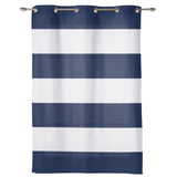 Simple Stripe Navy Blackout Window Curtains - LeobonZone